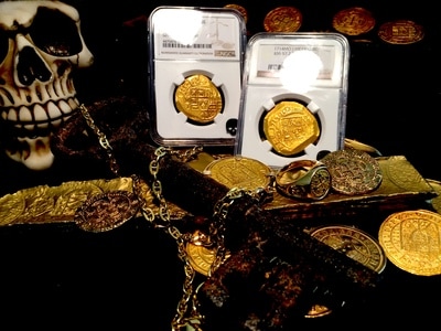 Mexico  8 Escudos  1715  "Full 4 Digit Date of the Fleet"  NGC 58 16