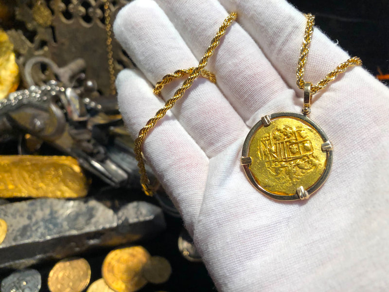 Mexico 4 Escudos 1711 Pendant 24