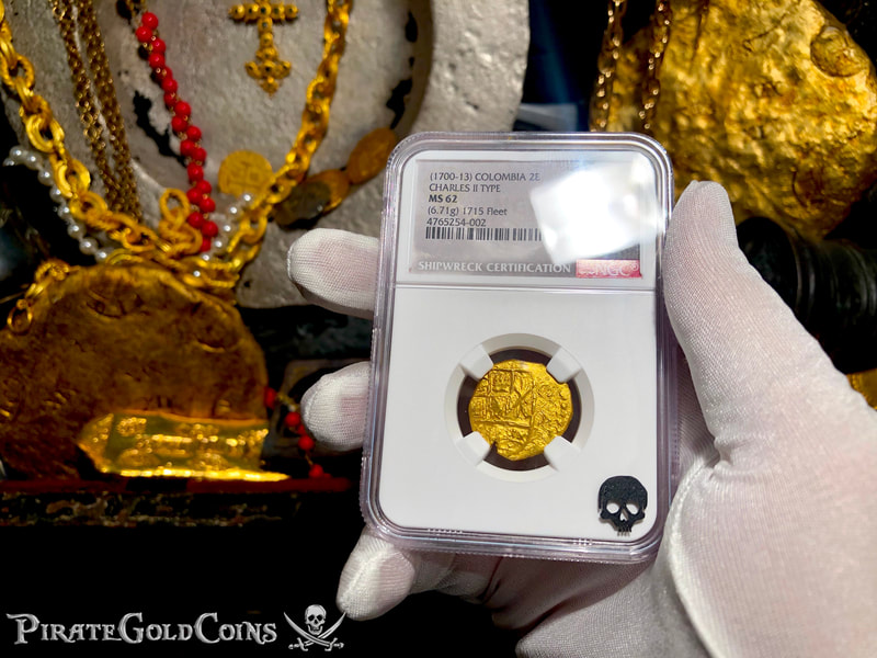Colombia 2 Escudos 1700-13 "1715 Fleet Shipwreck" NGC 62 2