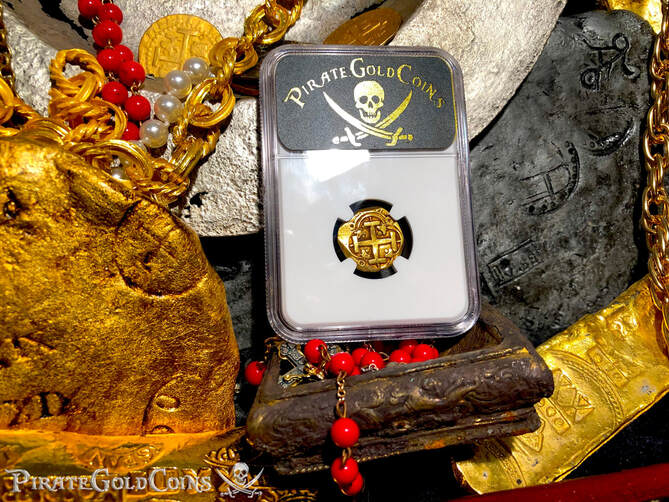 1621-94 | Colombia 2 Escudos | Pirate Gold Coins 22