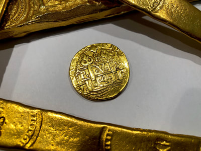 Peru 8 Escudos 1740/39 Dated (Rare!) Pirate Gold Coins Treasure 8