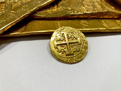 Peru 8 Escudos 1740/39 Dated (Rare!) Pirate Gold Coins Treasure 4