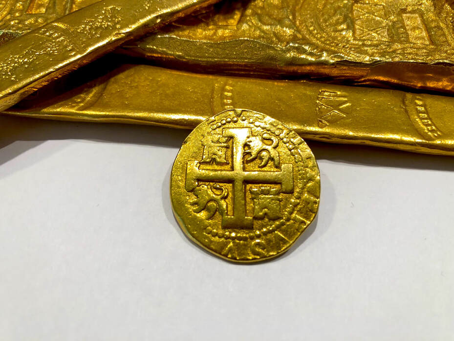 Peru 8 Escudos 1740/39 Dated (Rare!) Pirate Gold Coins Treasure