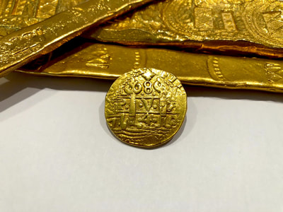 Peru 8 Escudos 1740/39 Dated (Rare!) Pirate Gold Coins Treasure 13