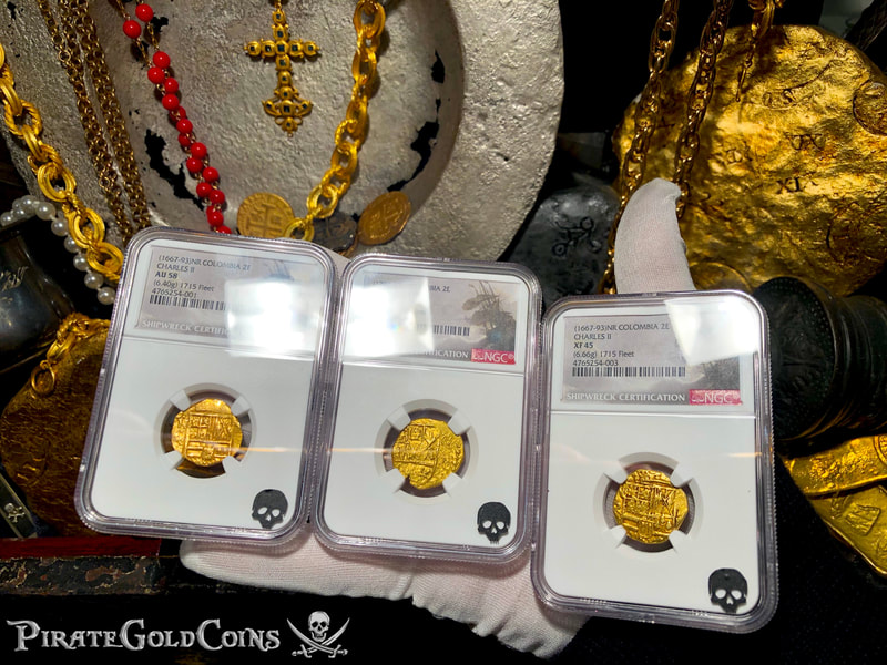 Colombia 2 Escudos 1700-13 "1715 Fleet Shipwreck" NGC 62 6