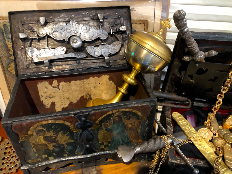 Armada Chest "Jesus Christ" 1600's Nuremberg Pirate Gold Coins Treasure Chest 3