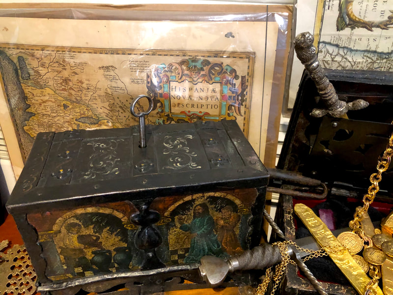 Armada Chest "Jesus Christ" 1600's Nuremberg Pirate Gold Coins Treasure Chest 5