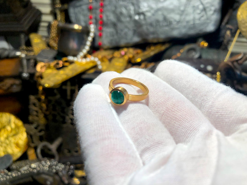 Atocha Emerald 22kt Solid Gold Ring Reproduction 4