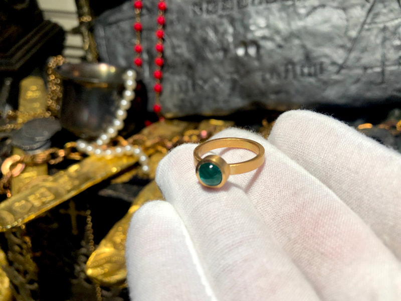 Atocha Emerald 22kt Solid Gold Ring Reproduction 7