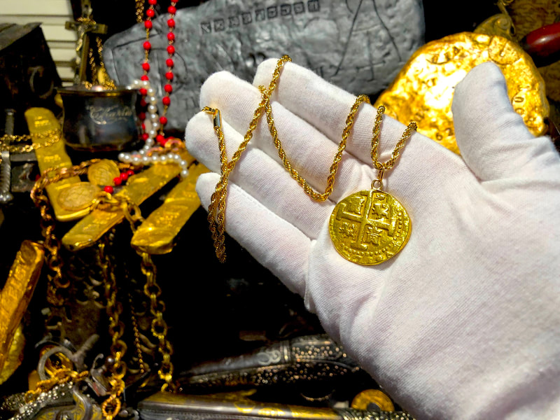 Peru 8 Escudos 1727 "Dated" Pirate Gold Coins Jewelry Treasures 7