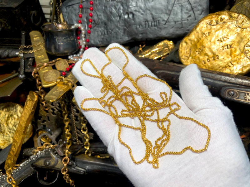 66" Gold Money Chain From "1715 Plate Fleet Shipwreck" 300th Anniversary Find 6