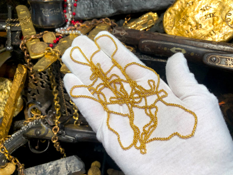 66" Gold Money Chain From "1715 Plate Fleet Shipwreck" 300th Anniversary Find 8