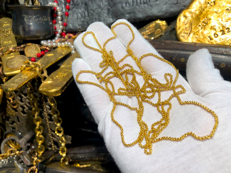 66" Gold Money Chain From "1715 Plate Fleet Shipwreck" 300th Anniversary Find 16
