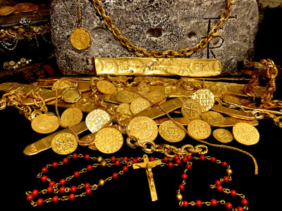 Red Coral & Gold Rosary from '1715 Plate Fleet Shipwreck' 5