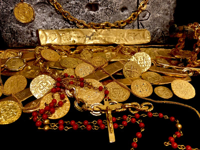 Red Coral & Gold Rosary from '1715 Plate Fleet Shipwreck' 13