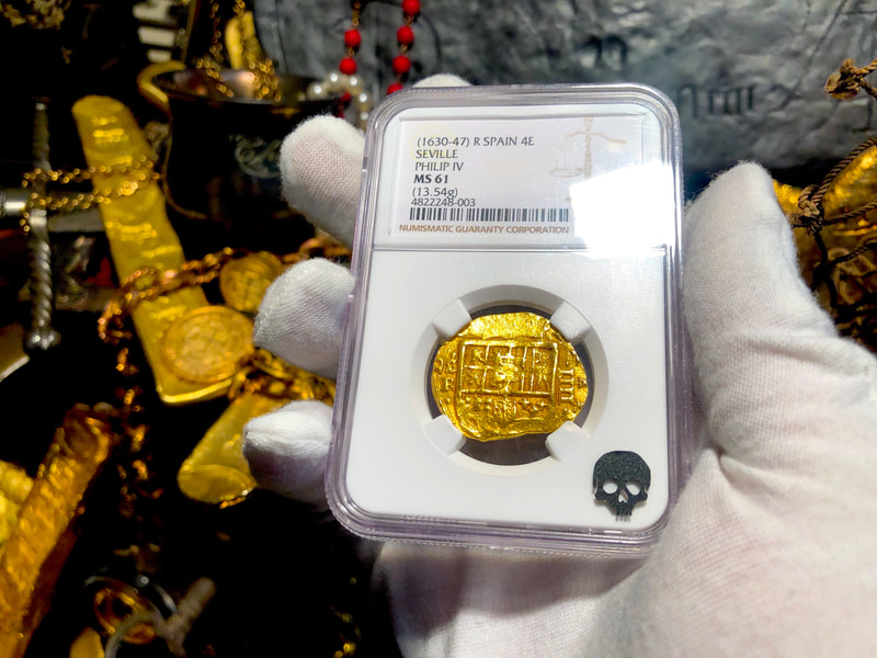 Spain 4 Escudos 1630-47 "Brute Style" NGC MS 61 6