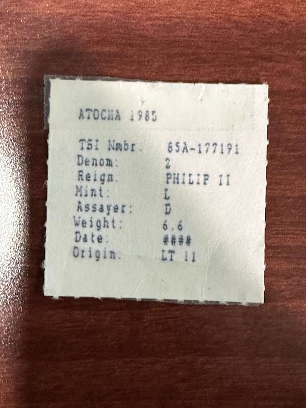 Peru 2 Reales 1598-1621 "Atocha 1622 Shipwreck" Pendant 2