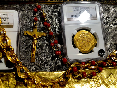 Red Coral & Gold Rosary from '1715 Plate Fleet Shipwreck' 21