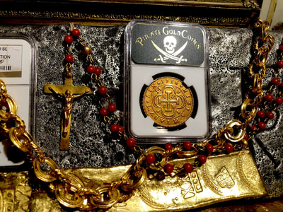 Red Coral & Gold Rosary from '1715 Plate Fleet Shipwreck' 31