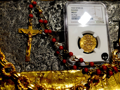 Spain 2 Escudos 1622 "Year of the Atocha, Dated"  NGC 61 Shipwreck Treasure 4