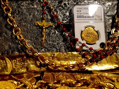 Red Coral & Gold Rosary from '1715 Plate Fleet Shipwreck' 36