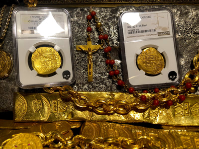 Red Coral & Gold Rosary from '1715 Plate Fleet Shipwreck' 6