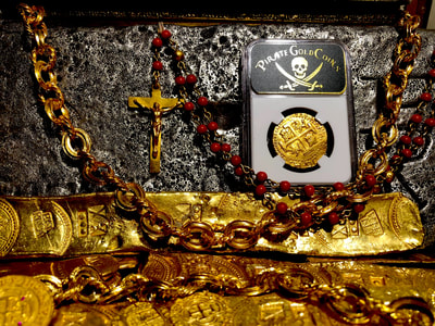 Peru 8 Escudos 1713/2 "1715 Plate Fleet Shipwreck" NGC 58 Pirate Gold Coins 2