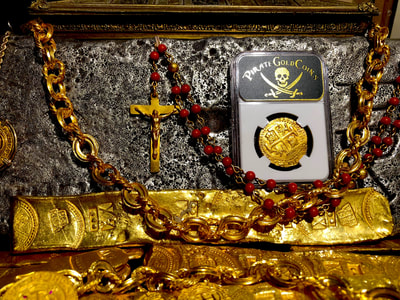 Peru 8 Escudos 1713/2 "1715 Plate Fleet Shipwreck" NGC 58 Pirate Gold Coins 7