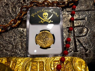 Mexico 8 Escudos 1714-32 "Likely 1715 Plate Fleet Shipwreck" NGC 45 5