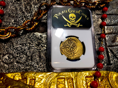 Mexico 8 Escudos 1714-32 "Likely 1715 Plate Fleet Shipwreck" NGC 45 3