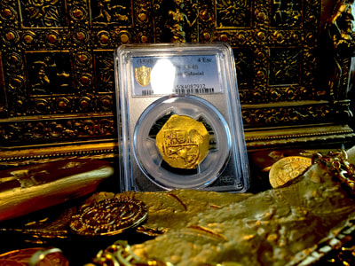 Spain  4 Escudos  1598-65  "Brute Style"  PCGS 45 3