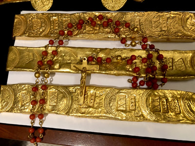 Red Coral & Gold Rosary from '1715 Plate Fleet Shipwreck' 35