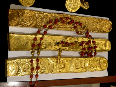 Red Coral & Gold Rosary from '1715 Plate Fleet Shipwreck' 34