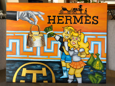 Treasure Paintings by JR Bissell  "The Michael Coste Hermes Painting" 12