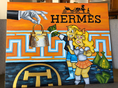 Treasure Paintings by JR Bissell  "The Michael Coste Hermes Painting" 2