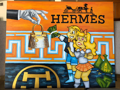 Treasure Paintings by JR Bissell  "The Michael Coste Hermes Painting" 4