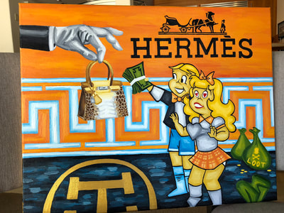 Treasure Paintings by JR Bissell  "The Michael Coste Hermes Painting" 6