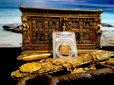 Spain  4 Escudos  1689 "Dated!"  PCGS 50 6