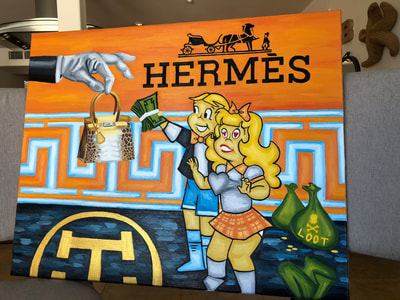 Treasure Paintings by JR Bissell  "The Michael Coste Hermes Painting" 15