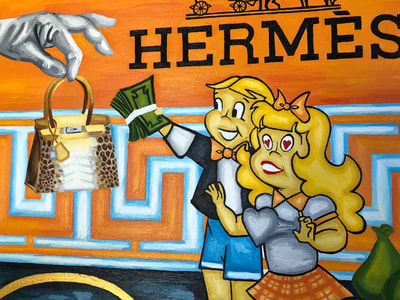 Treasure Paintings by JR Bissell  "The Michael Coste Hermes Painting" 16