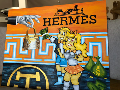 Treasure Paintings by JR Bissell  "The Michael Coste Hermes Painting" 10