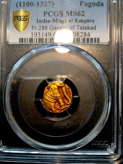India  1100-1327  "Elephant Pagoda - Gangas of Talakad"  PCGS 62 8