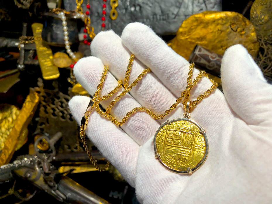 Spain 4 Escudos 1556-98 Gold 14kt Pendant