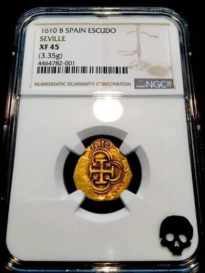 Spain  1 Escudo  1610  "Full 4 Digit Date!"  NGC 45