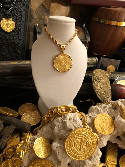 Spain 2 Escudos 1556 Pirate Jewelry Necklace Authentic Treasure Pendant 3