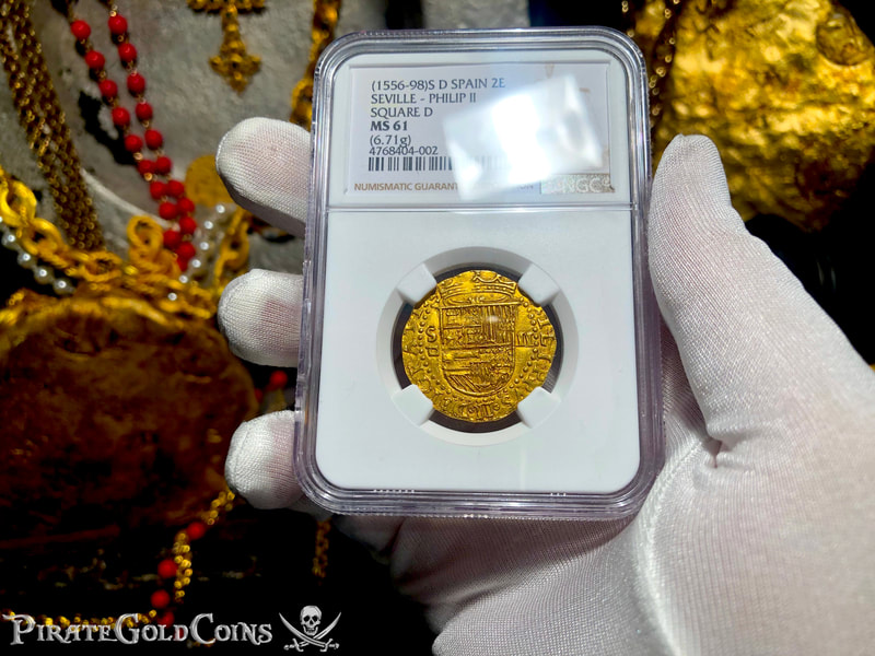 Spain 2 Escudos 1556-98 "Best One Ever" NGC 61 5