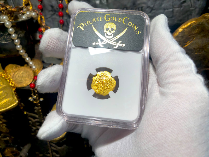 Mexico 1 Escudo 1679-98 "Jeweled Cross- 1715 Fleet Wreck" NGC 63 8