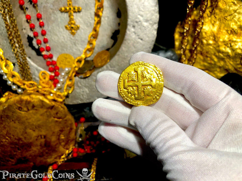 Peru 8 Escudos 1724 "Contemporary Reproduction" RAW Solid Gold 2