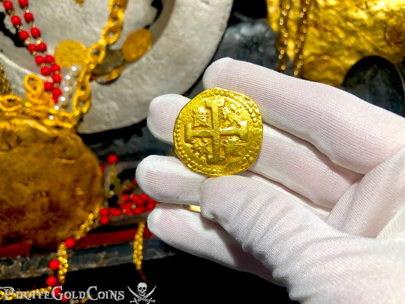 Peru 8 Escudos 1724 "Contemporary Reproduction" RAW Solid Gold