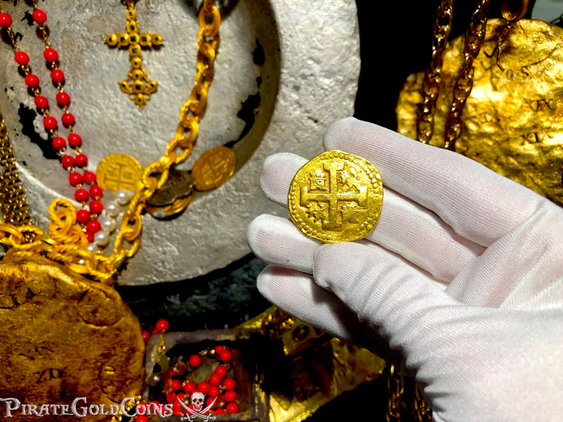 Peru 8 Escudos 1724 "Contemporary Reproduction" RAW Solid Gold 3